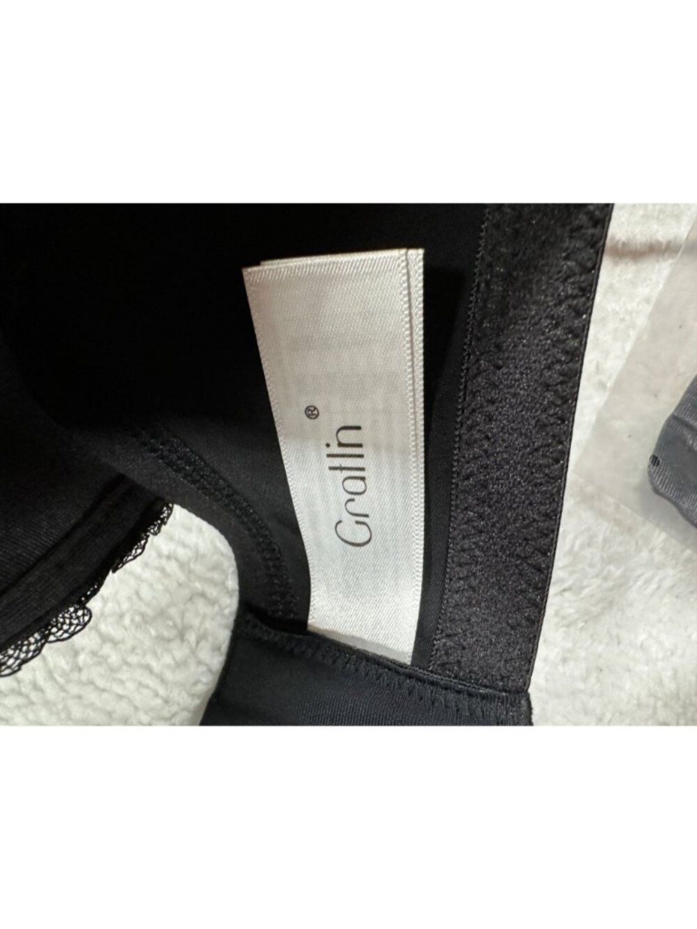 Calvena 38D Womens Black Underwire Padded Bra With Adjustable Straps & Lace Trim - Picture 6 of 13